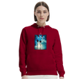 Gratitude - "Bubbles and Sky Sticks" Hoodie Burgundy 5