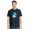 Gratitude - "Bubbles and Sky Sticks" T-shirt French Navy 4