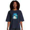 Gratitude - "Bubbles and Sky Sticks" T-shirt French Navy 1
