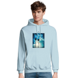 Gratitude - "Bubbles and Sky Sticks" Hoodie creamy blue 3