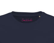 Gratitude - "Bubbles and Sky Sticks" T-shirt French Navy XS 2