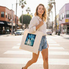 Gratitude - "Bubbles And Sky Sticks" Tote Bag Natural 7