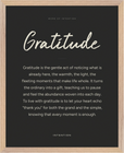 Gratitude Word of Intention Framed print 40x50 cm / 16x20″ Wood frame Carbon paper