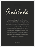 Gratitude Word of Intention Framed print 60x80 cm / 24x32″ White frame Carbon paper