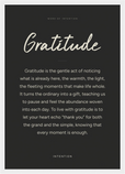 Gratitude Word of Intention Framed print A3 (29.7 x 42 cm) White frame Carbon paper