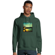 Harmonious - "Underwater Flight" Hoodie Bottle Green 3