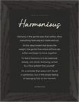 Harmonious Word of Intention Framed print 13x18 cm / 5x7″ Black frame Carbon paper