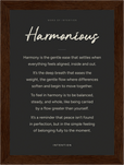 Harmonious Word of Intention Framed print 13x18 cm / 5x7″ Dark wood frame Carbon paper