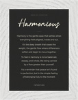 Harmonious Word of Intention Framed print 13x18 cm / 5x7″ White frame Carbon paper