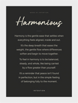 Harmonious Word of Intention Framed print 13x18 cm / 5x7″ White frame Carbon paper