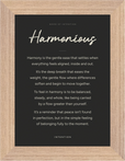 Harmonious Word of Intention Framed print 13x18 cm / 5x7″ Wood frame Carbon paper