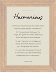 Harmonious Word of Intention Framed print 13x18 cm / 5x7″ Wood frame Linen paper
