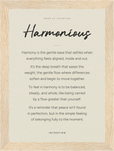 Harmonious Word of Intention Framed print 13x18 cm / 5x7″ Wood frame Linen paper