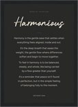 Harmonious Word of Intention Framed print 21x29.7 cm / 8x12" Black frame Carbon paper