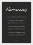Harmonious Word of Intention Framed print 21x29.7 cm / 8x12" White frame Carbon paper