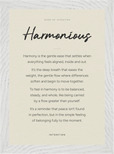Harmonious Word of Intention Framed print 21x29.7 cm / 8x12" White frame Linen paper