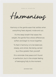 Harmonious Word of Intention Framed print 21x29.7 cm / 8x12" White frame Linen paper