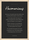 Harmonious Word of Intention Framed print 21x29.7 cm / 8x12" Wood frame Carbon paper