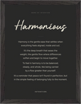 Harmonious Word of Intention Framed print 30x40 cm / 12x16″ Black frame Carbon paper
