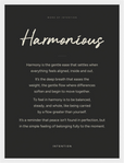 Harmonious Word of Intention Framed print 30x40 cm / 12x16″ White frame Carbon paper