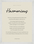 Harmonious Word of Intention Framed print 30x40 cm / 12x16″ White frame Linen paper