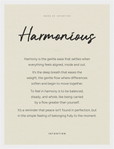 Harmonious Word of Intention Framed print 30x40 cm / 12x16″ White frame Linen paper