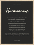 Harmonious Word of Intention Framed print 30x40 cm / 12x16″ Wood frame Carbon paper
