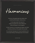 Harmonious Word of Intention Framed print 40x50 cm / 16x20″ Black frame Carbon paper
