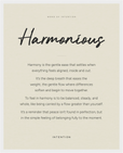 Harmonious Word of Intention Framed print 40x50 cm / 16x20″ White frame Linen paper
