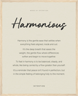 Harmonious Word of Intention Framed print 40x50 cm / 16x20″ Wood frame Linen paper