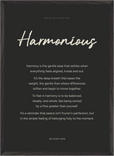 Harmonious Word of Intention Framed print 50x70 cm / 20x28″ Black frame Carbon paper