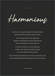 Harmonious Word of Intention Framed print 50x70 cm / 20x28″ Black frame Carbon paper