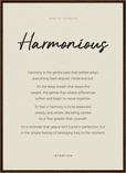 Harmonious Word of Intention Framed print 50x70 cm / 20x28″ Dark wood frame Linen paper