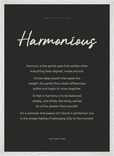 Harmonious Word of Intention Framed print 50x70 cm / 20x28″ White frame Carbon paper