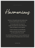 Harmonious Word of Intention Framed print 50x70 cm / 20x28″ White frame Carbon paper