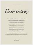 Harmonious Word of Intention Framed print 50x70 cm / 20x28″ White frame Linen paper