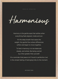 Harmonious Word of Intention Framed print 50x70 cm / 20x28″ Wood frame Carbon paper