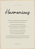 Harmonious Word of Intention Framed print 50x70 cm / 20x28″ Wood frame Linen paper