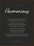 Harmonious Word of Intention Framed print 60x80 cm / 24x32″ Dark wood frame Carbon paper