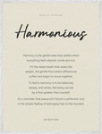 Harmonious Word of Intention Framed print 60x80 cm / 24x32″ White frame Linen paper