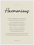 Harmonious Word of Intention Framed print 60x80 cm / 24x32″ White frame Linen paper