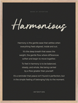 Harmonious Word of Intention Framed print 60x80 cm / 24x32″ Wood frame Carbon paper