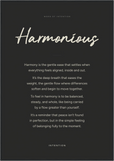 Harmonious Word of Intention Framed print 70x100 cm / 28x40″ Black frame Carbon paper