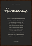 Harmonious Word of Intention Framed print 70x100 cm / 28x40″ Dark wood frame Carbon paper