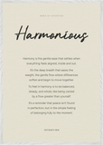 Harmonious Word of Intention Framed print 70x100 cm / 28x40″ White frame Linen paper