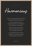 Harmonious Word of Intention Framed print 70x100 cm / 28x40″ Wood frame Carbon paper