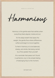 Harmonious Word of Intention Framed print 70x100 cm / 28x40″ Wood frame Linen paper