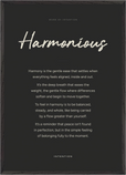 Harmonious Word of Intention Framed print A1 (59.4 x 84.1 cm) Black frame Carbon paper
