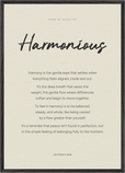Harmonious Word of Intention Framed print A1 (59.4 x 84.1 cm) Black frame Linen paper