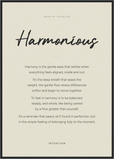 Harmonious Word of Intention Framed print A1 (59.4 x 84.1 cm) Black frame Linen paper
